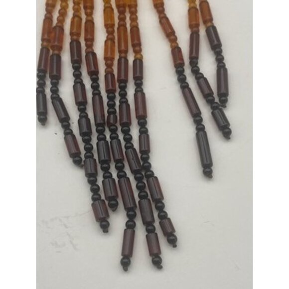 Statement Necklace Baltic Amber Honey to Cognac Beads Boho 16" + 7" Drop  LOOK - Picture 6 of 11